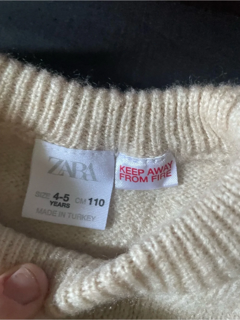Zara Cream Knit Children's Sweater